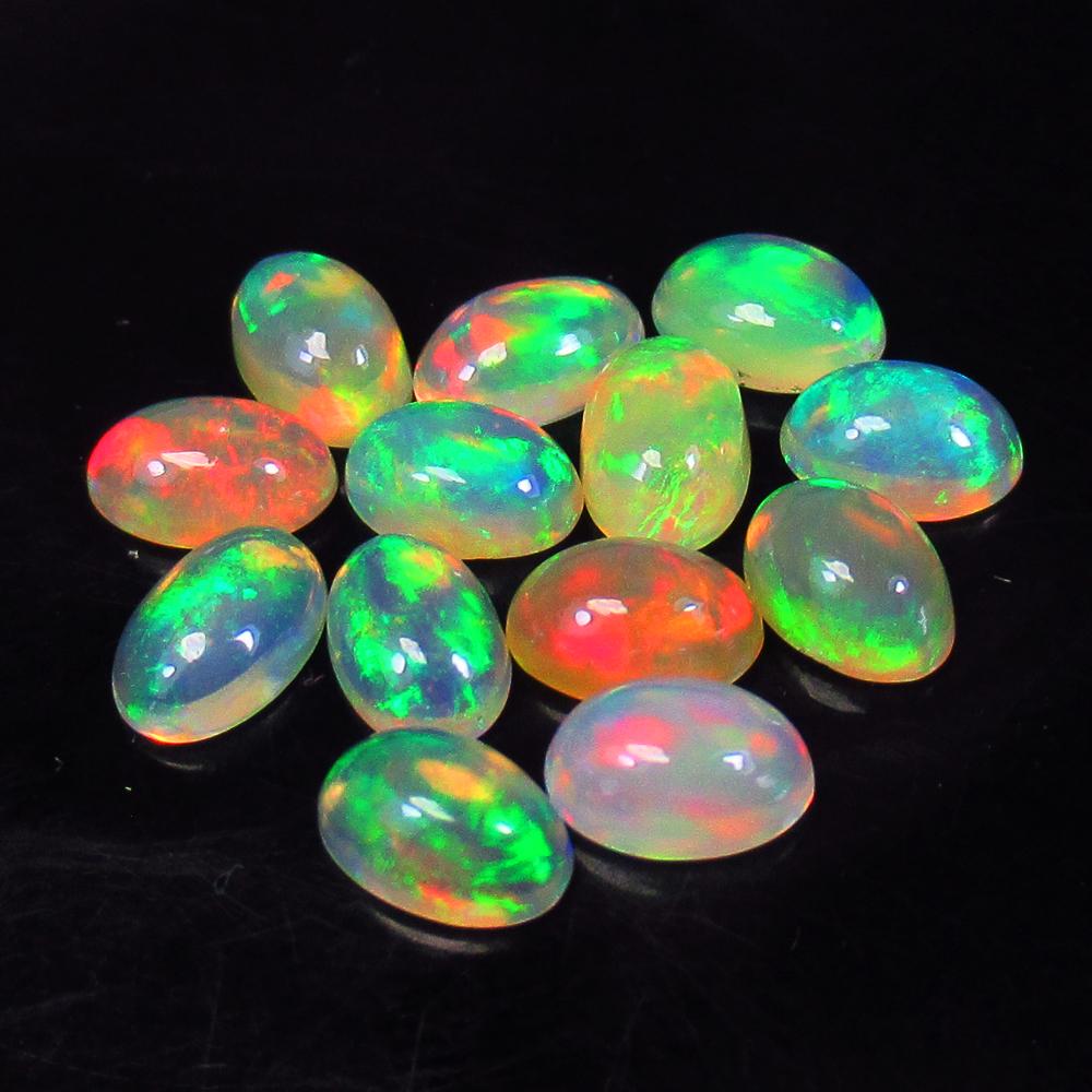 4.10 Ctw Natural 13 Multi Fire Opal Necklace Set (1 of 3)