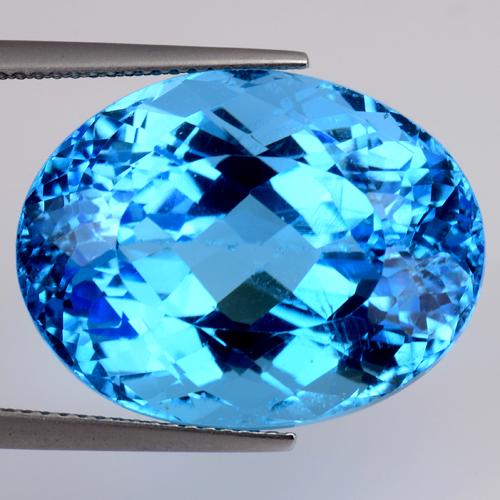 44.42 CTS FLAWLESS ! NATURAL SWISS BLUE TOPAZ OVAL SHAPE GOOD LUSTER LOOSE GEMSTONES (1 of 2)