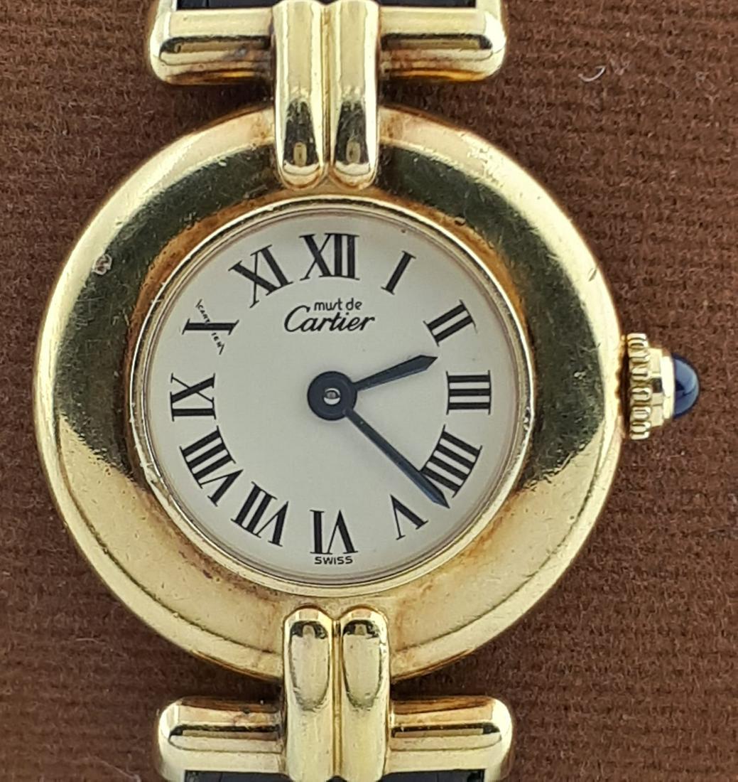 Cartier - Must de Cartier Vermeil - Ref: 590002 - Women - 1980-1989: Brand: Cartier Model: Must de Cartier Vermeil Reference Number: Ref: 590002 Gender: Women Period: 1980-1989 Movement: Quartz Case material: Silver, Gold-plated Material fineness: 925 Extras: No