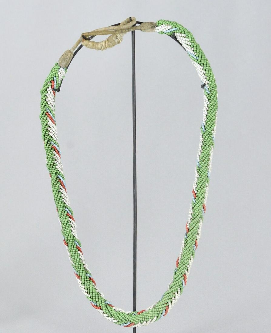 African Art - Beautiful and Heavy BAMILEKE Glass Beads Necklace Cameroon (1 of 3)