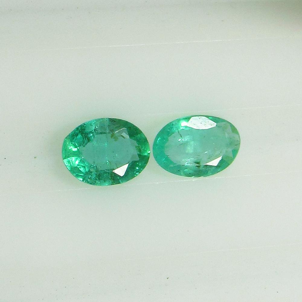 Natural Zambian Emerald Pair - 0.38 Ct (1 of 2)