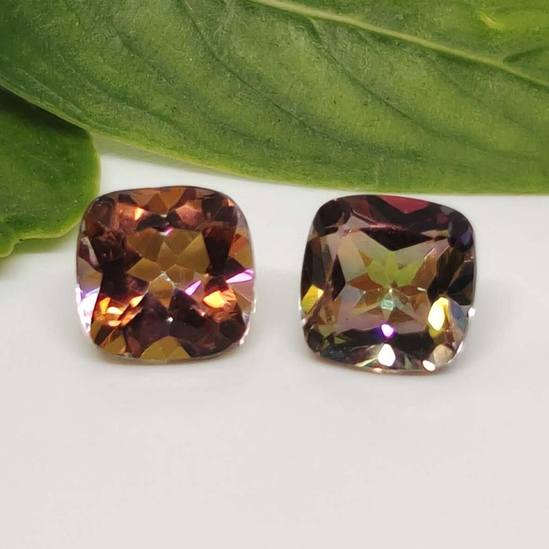 2.40 ct Rare Natural Ecstasy Mystic Topaz Pair-Top Grade (1 of 2)