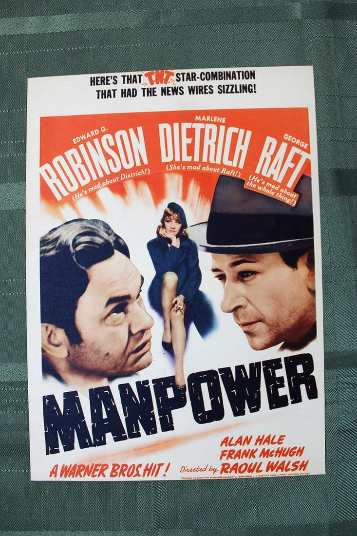 Manpower (USA, 1941) US Mini Window Card Poster (1 of 1)