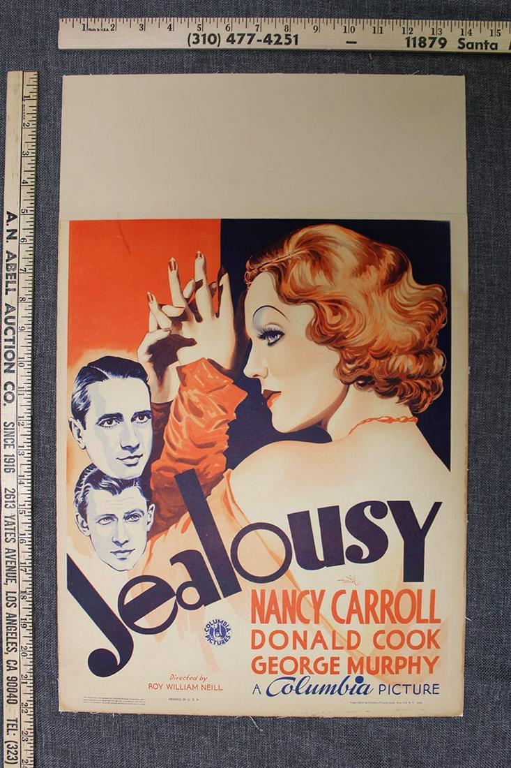 Jealousy - Nancy Carroll, Donald Cook, And George Murphy (1934) US Window Card Movie Poster (1 of 1)
