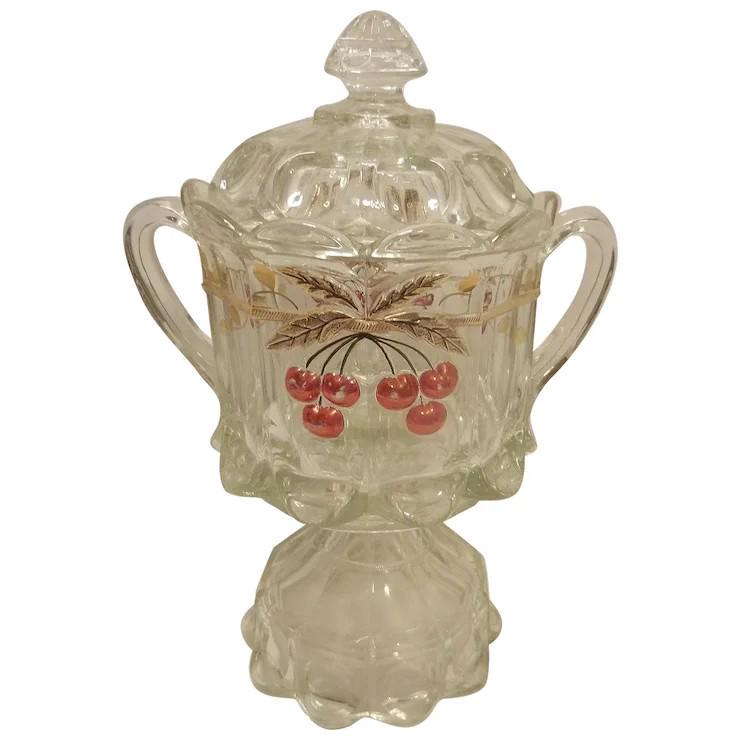 Vintage Cherry and Cable Westmoreland Crystal and Ruby Flashed Compote (1 of 13)