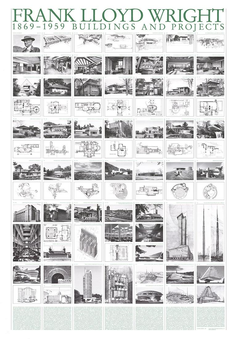 Frank Lloyd Wright - Buildings And Projects - 2017 Offset Lithograph 39.25" x 27.5" (1 of 1)