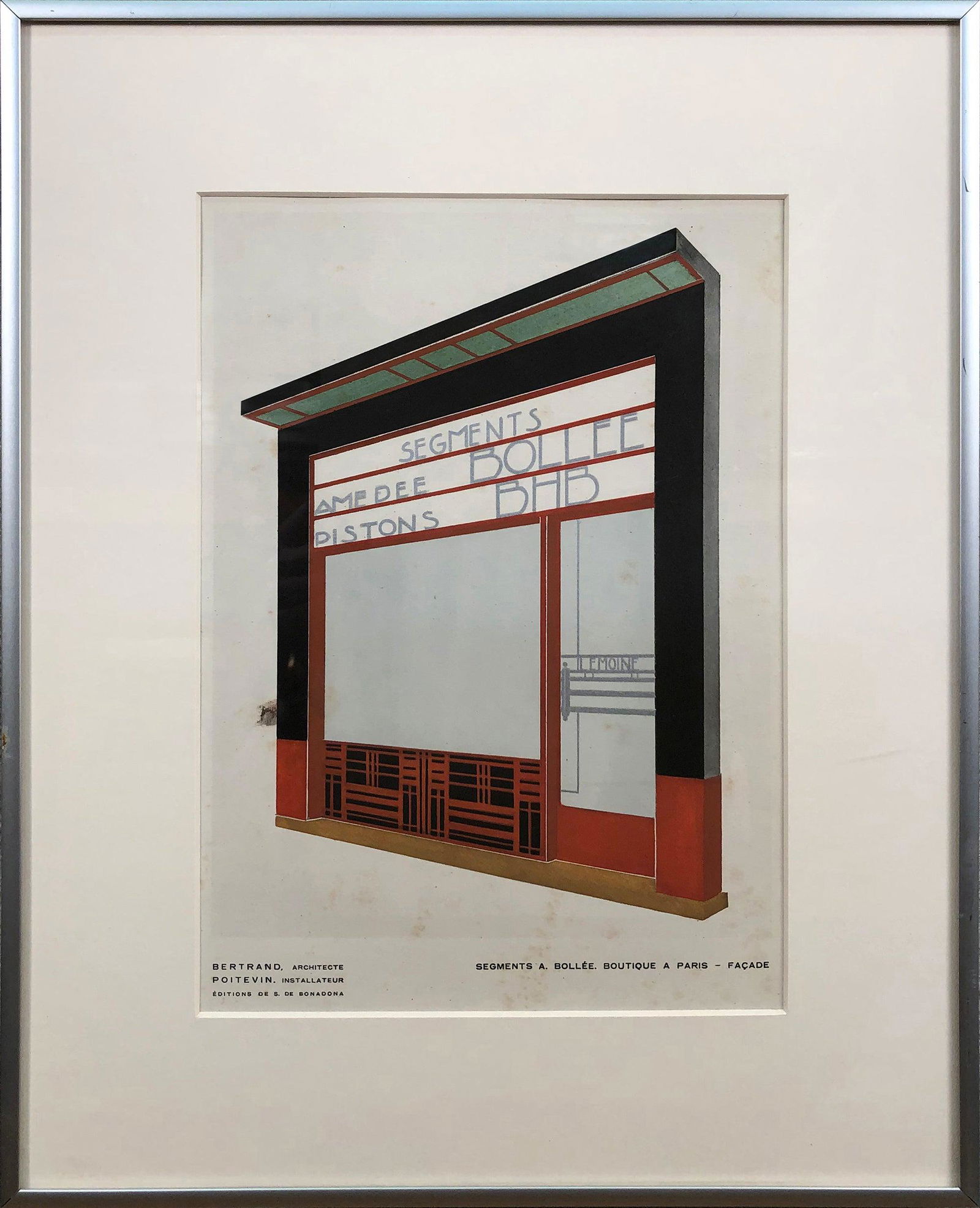 Henry Delacroix - Segments A Bollee - 1930 Pochoir 16.25" x 13" (1 of 3)