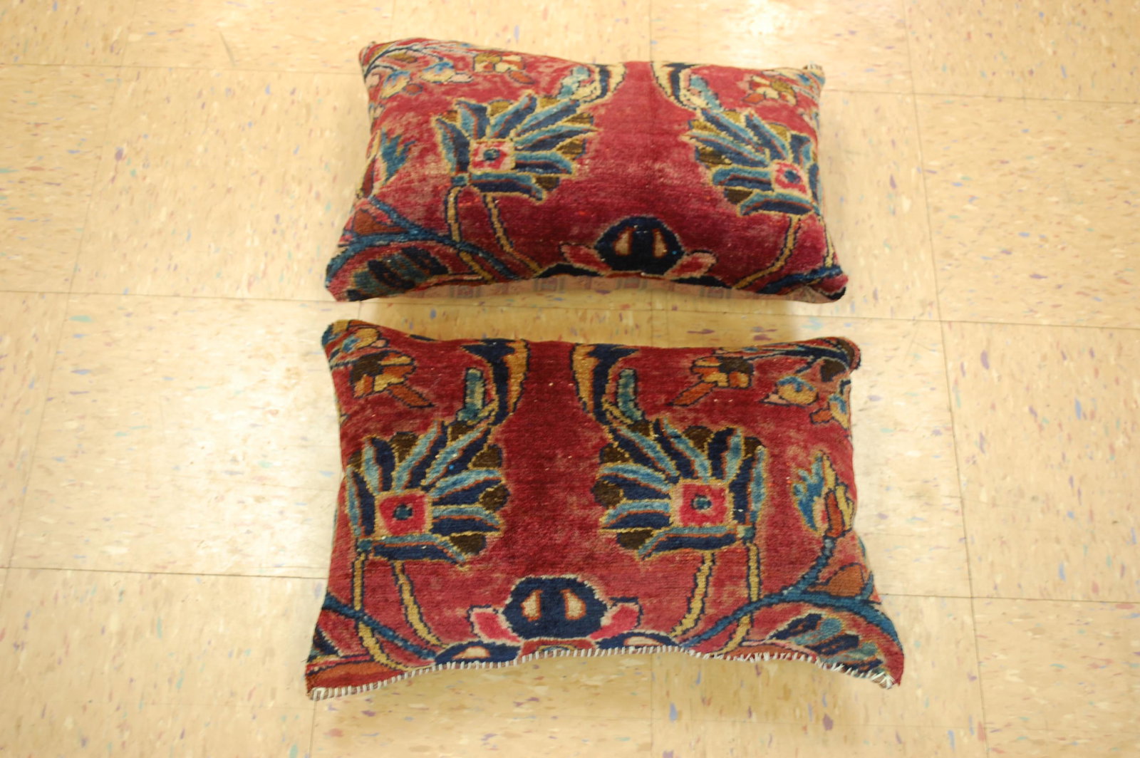 two Hand-Made Pillow Cushion Rug 1'6" x 1' 10" (1 of 6)