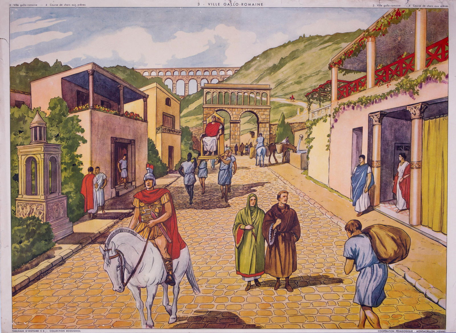 Vintage History School Poster, Collection Rossignol (No. 3 & 4) - Double-Sided (1 of 4)