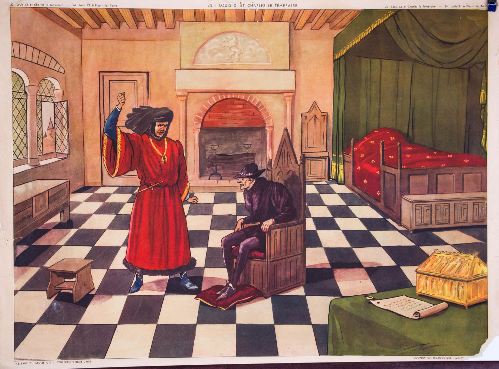 Vintage History School Poster, Collection Rossignol (No. 23 & 24) - Double-Sided (1 of 4)