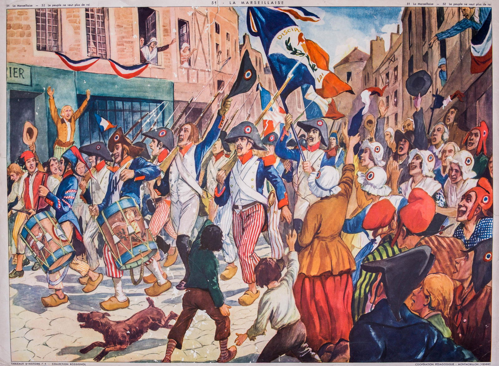 Vintage History School Poster, Collection Rossignol (No. 51 & 52) - Double-Sided (1 of 4)