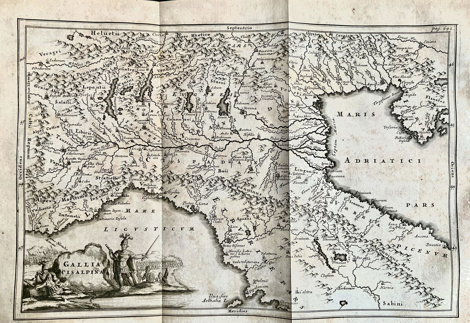 Ancient Northern Italy 1701-1706 by Christoph Cellarius (1 of 2)