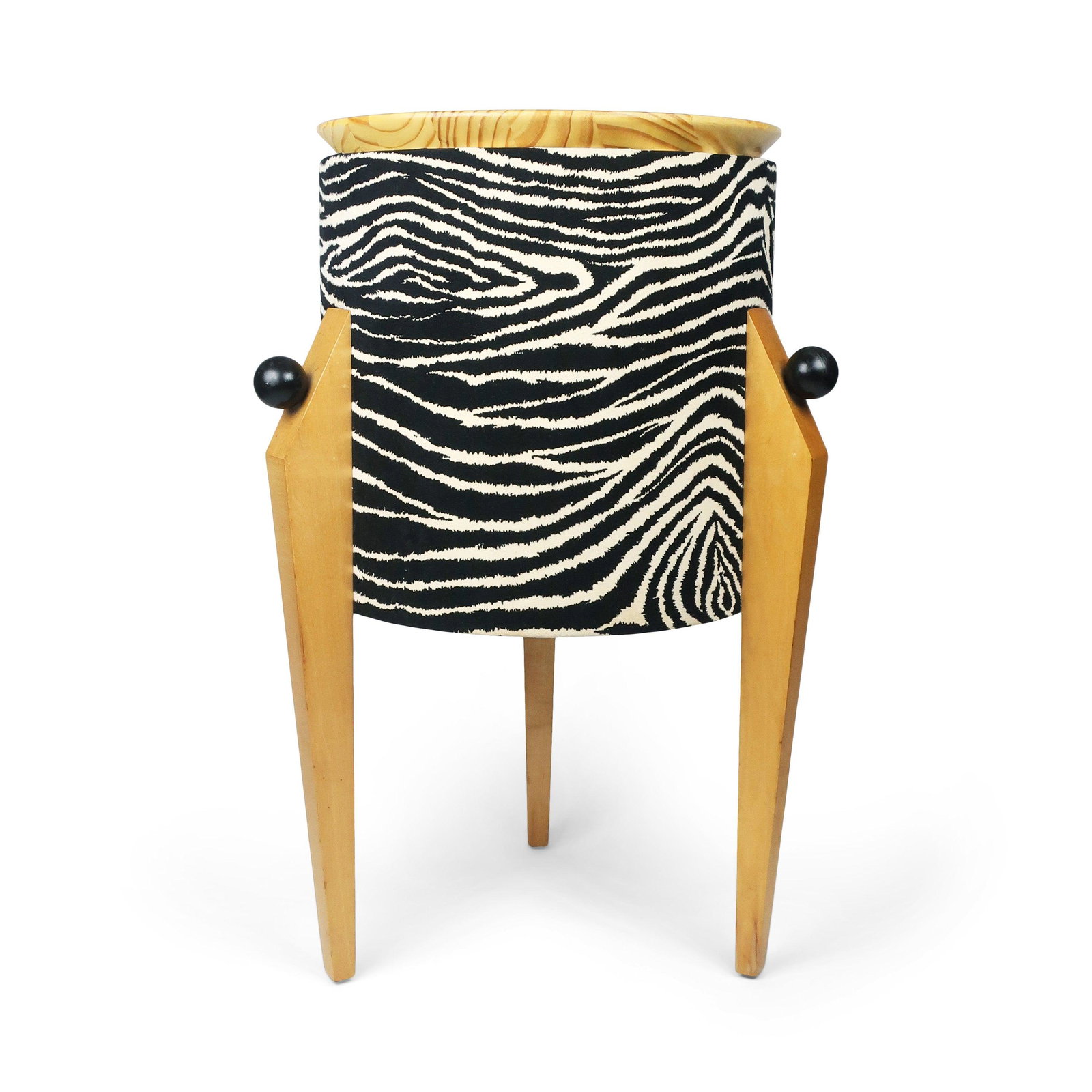 Postmodern Zebra Tripod Side Table (1 of 9)
