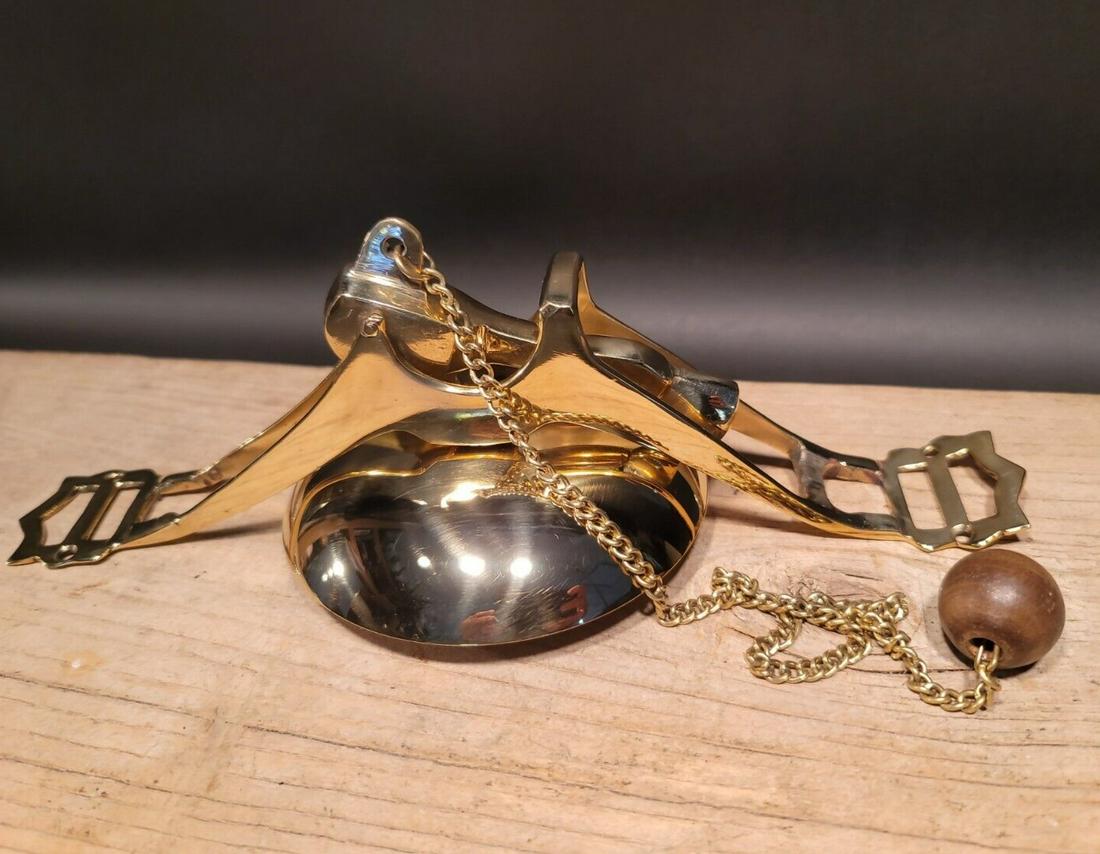 Brass Wall Mount Trolly Bell Hanging Doorbell (1 of 12)