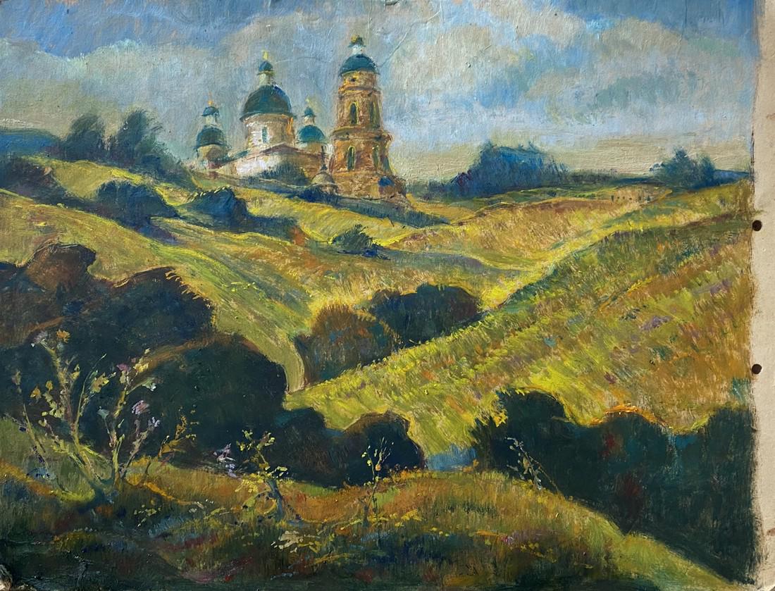 Oil, painting Evening ringing Litvinov Oleg Arkad'yevich (1 of 8)