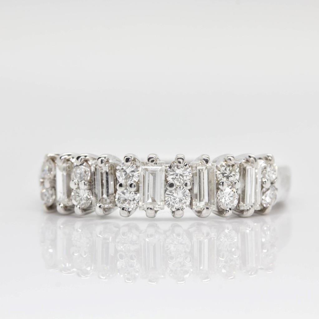 Original 18K Gold 1950s Baguette cut Diamond Ring (1 of 7)