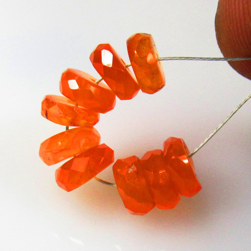 7.46 Ctw Natural 9 Drilled Orange Carnelian Round Beads: No Reserve! Title: 7.46 Ctw Natural 9 Drilled Orange Carnelian Round Beads Stone Clarity: Semi-Transparent Gemstones: Natural Carnelian Beads Carat Weights: 7.46 Size/Dimensions: 6.20 - 6.60 mm / 9 Pc