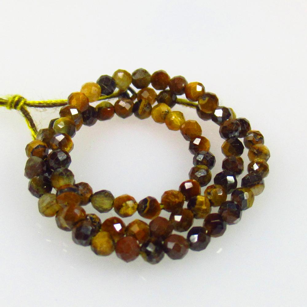 5.29 Ctw Natural 80 Tiger's Eye Round Beads (1 of 2)