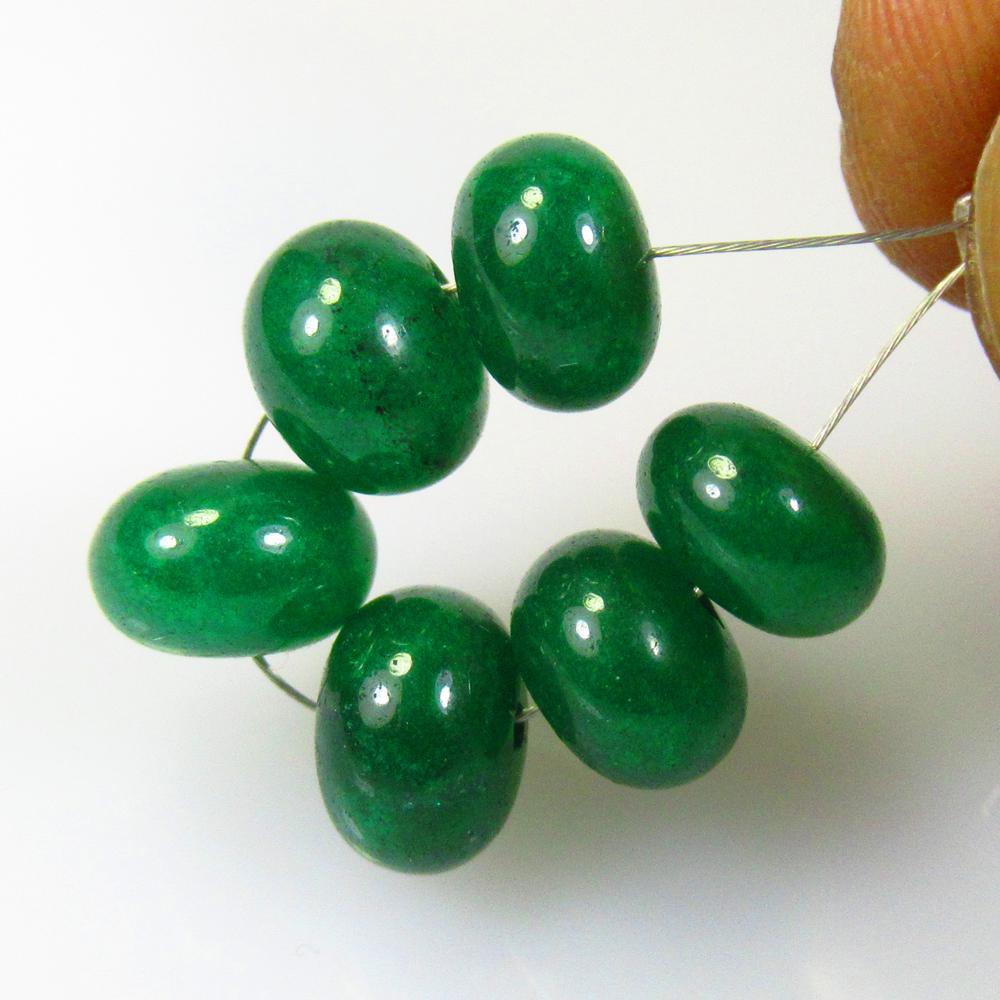 17.73 Ctw Natural 6 Drilled Green Onyx Round Beads (1 of 2)