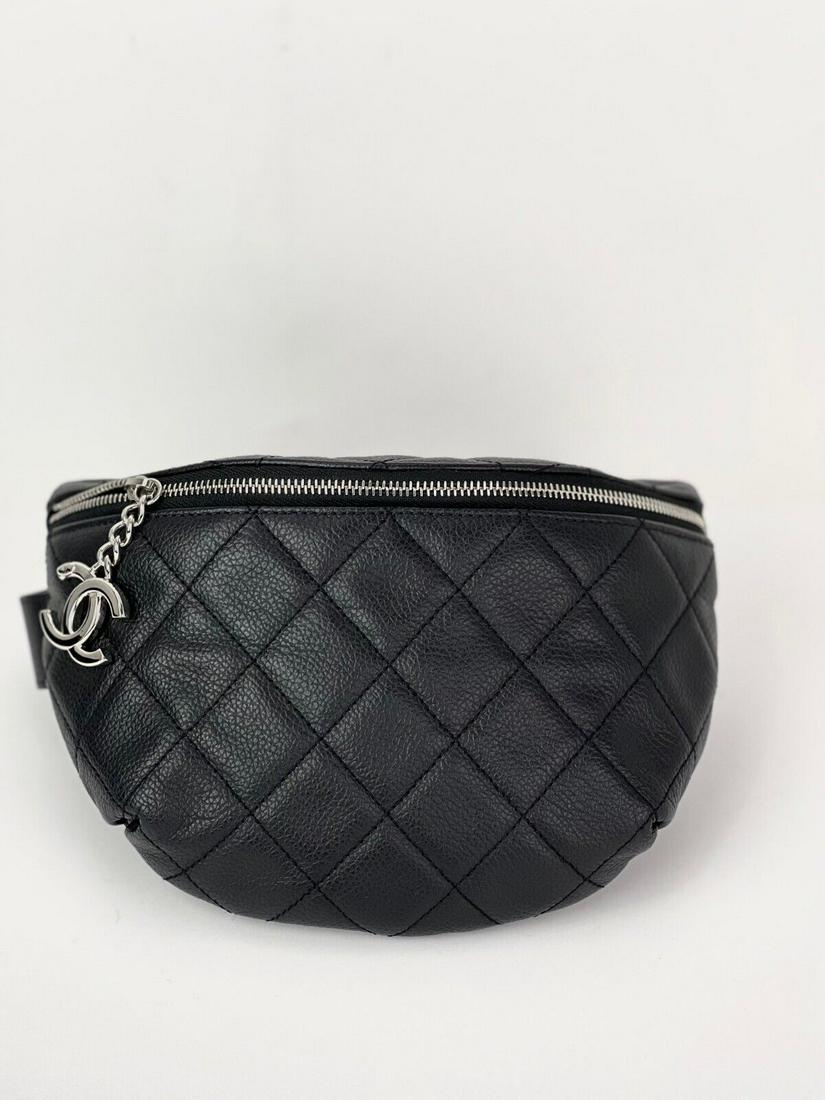 CHANEL Belt Bag Grained Leather Quilted Waist BumBag (1 of 12)