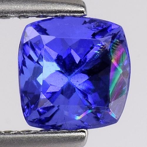 0.84 CTS GOOD COLOR 100 % NATURAL TANZANITE CUSHION SHAPE GOOD LUSTER GEMS: Title: 0.84 CTS GOOD COLOR 100 % NATURAL TANZANITE CUSHION SHAPE GOOD LUSTER GEMS Carat Weights: 0.84 Size/Dimensions: 5.1 x 5.1 x 4.1 MM Additional Information: CLARITY SI Reserve: $30.00 Shipping: D