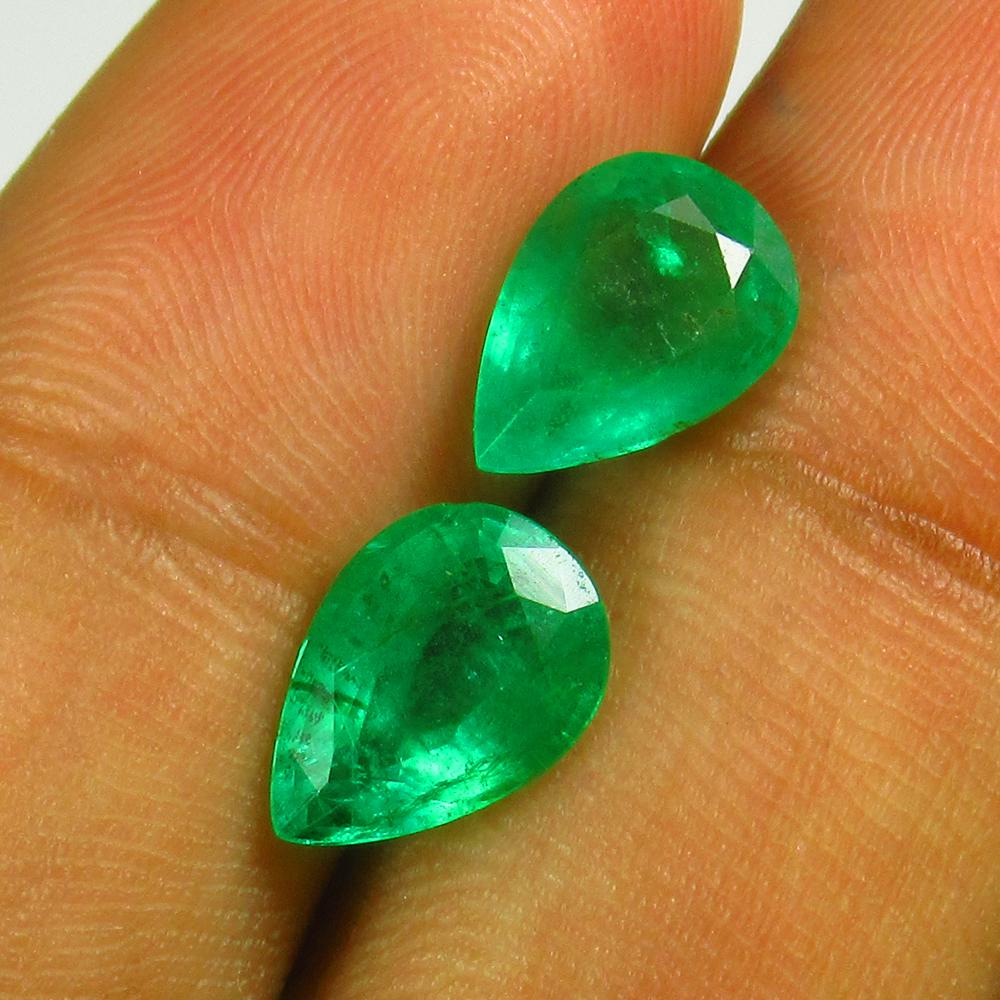 Natural Emerald Pair - 4.02 Ct (1 of 3)