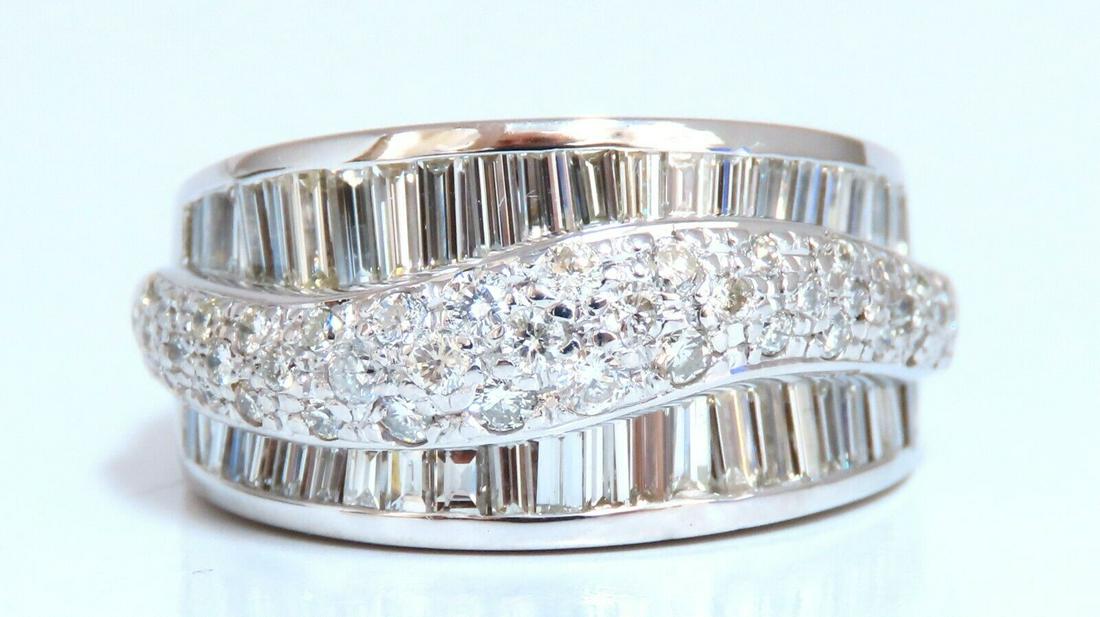 2.46ct Natural Princess Cut Diamonds Band Channel Cocktail Ring 18kt (1 of 6)