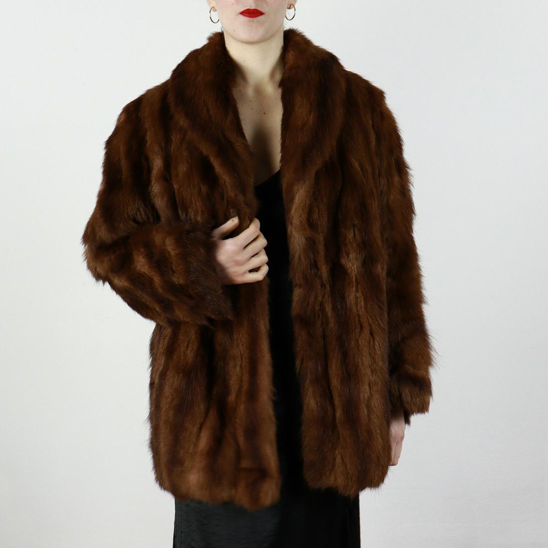BROWN FOX FUR JACKET EU: XL ; US: 20 (1 of 12)