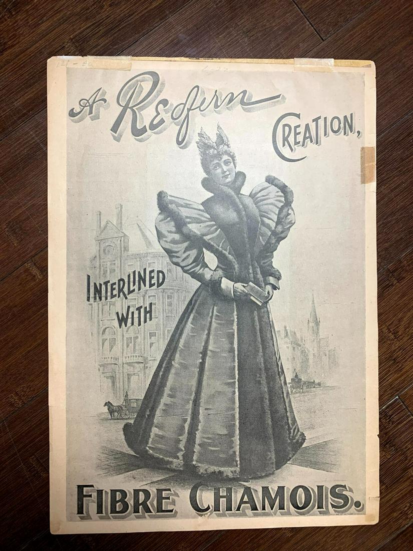 A Redfin Creation - Art By William H. Bradley (1890's) 11.5" X 16" US Advertisement Print: Born in Boston, Will Bradley was largely self-taught as an artist. He began working in a printer’s shop at the age of twelve in Ishpeming, Michigan, where his mother had moved in 1874 after the 