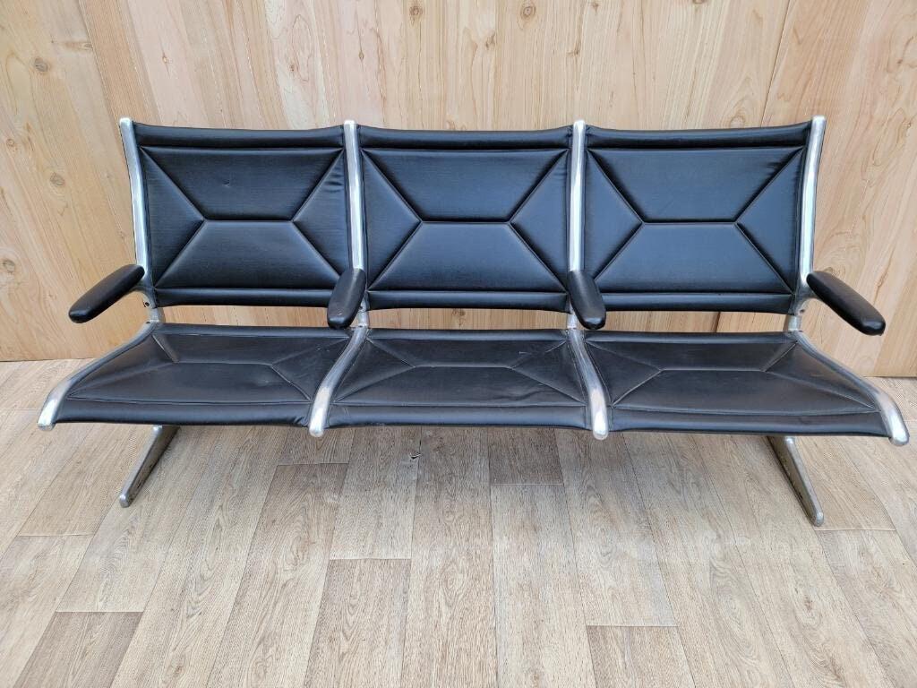 Mid Century Modern Eames 3 Tandem Sling Airport Bench for Herman Miller (1 of 10)