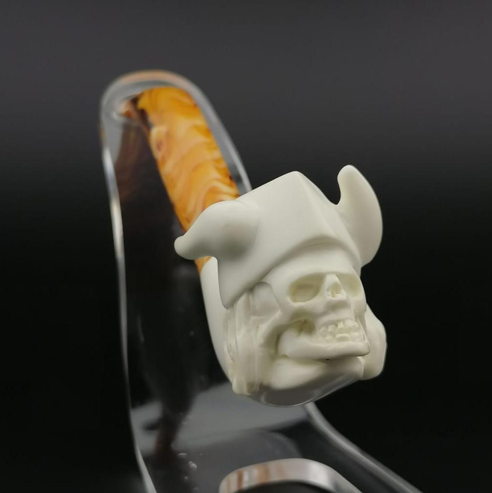 Viking Skull Meerschaum Cigarette Holder (1 of 7)