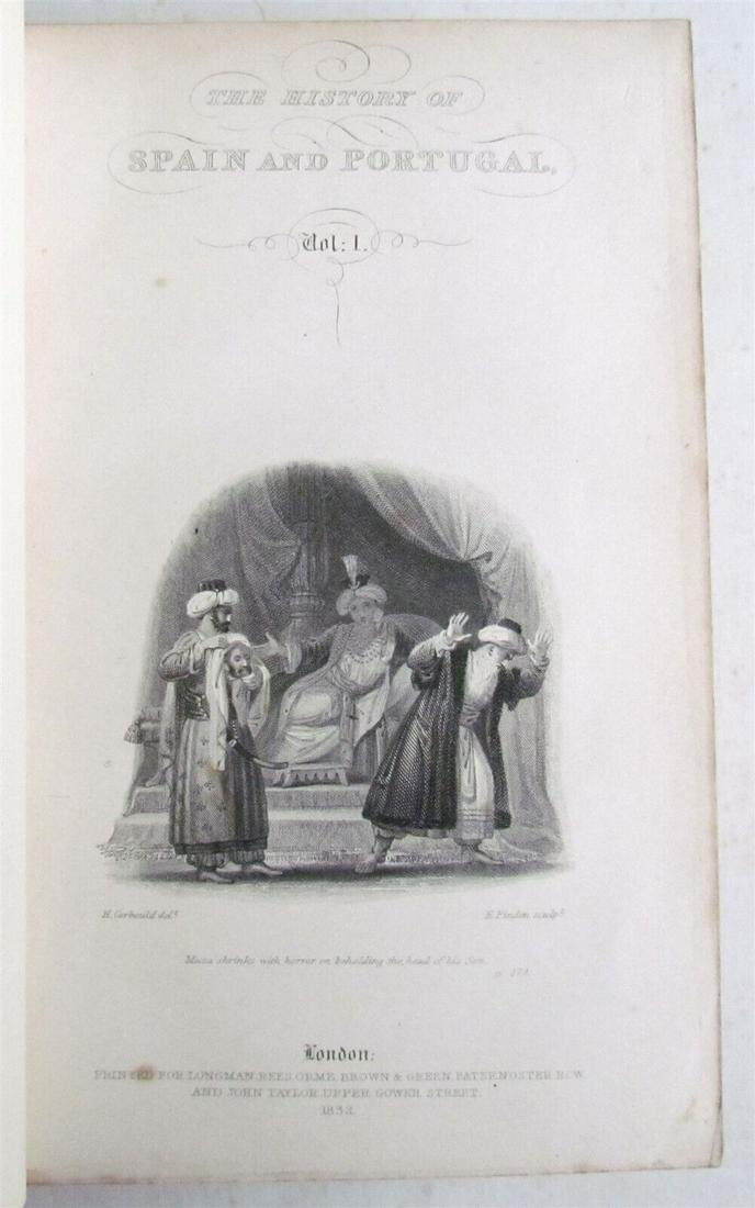 1832 HISTORY of SPAIN & PORTUGAL Vol. I Cabinet Cyclopedia ANTIQUE travel: History of the Spain and Portugal volume I London, 1832 Text in English Size 4 1/4 by 6 1/2" XXIV, 347 pp Very good condition, minor wear of binding Reserve: $31.00 Shipping: Domestic: Flat-rat