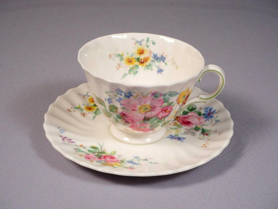 Royal Doulton ARCADIA Coffee Tea Cup Saucer England Green mark: This a stunning Bone China set of one Coffee/Teacup with Saucer. It is from the Royal Doulton in their famous Arcadia collection - Made in England. This pattern has been discontinued, it was originall