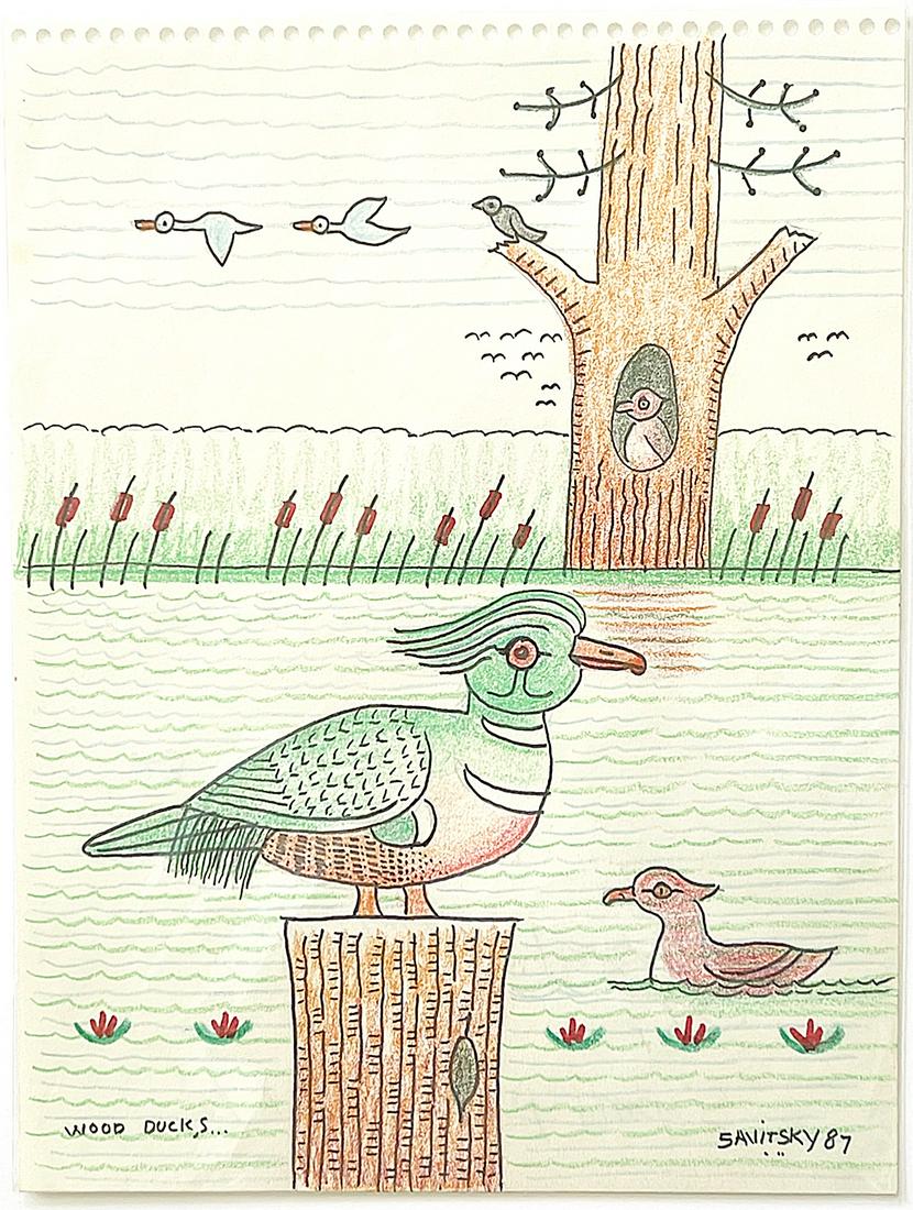 Jack Savitsky: Wood Ducks 1987 (1 of 1)