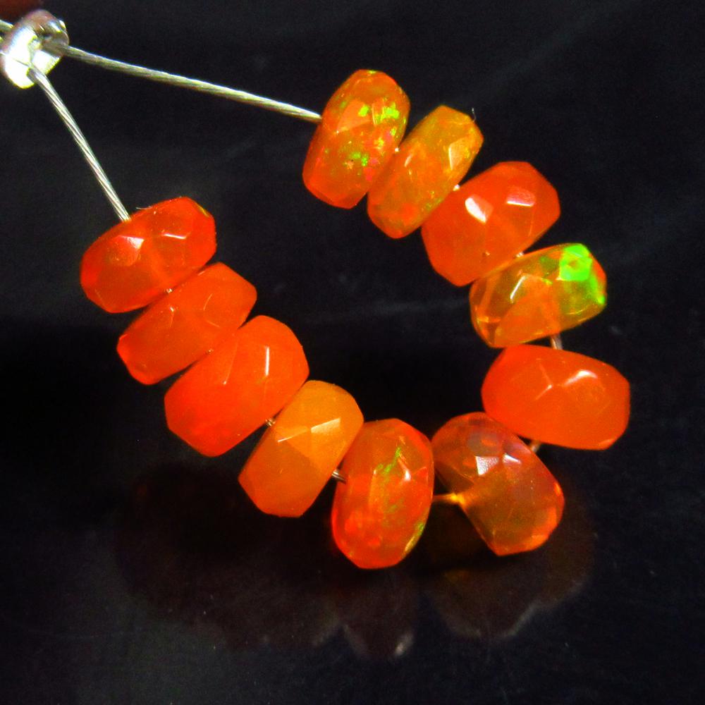 3.02 Ctw Natural 11 Drilled Orange Fire Opal Round Beads (1 of 2)