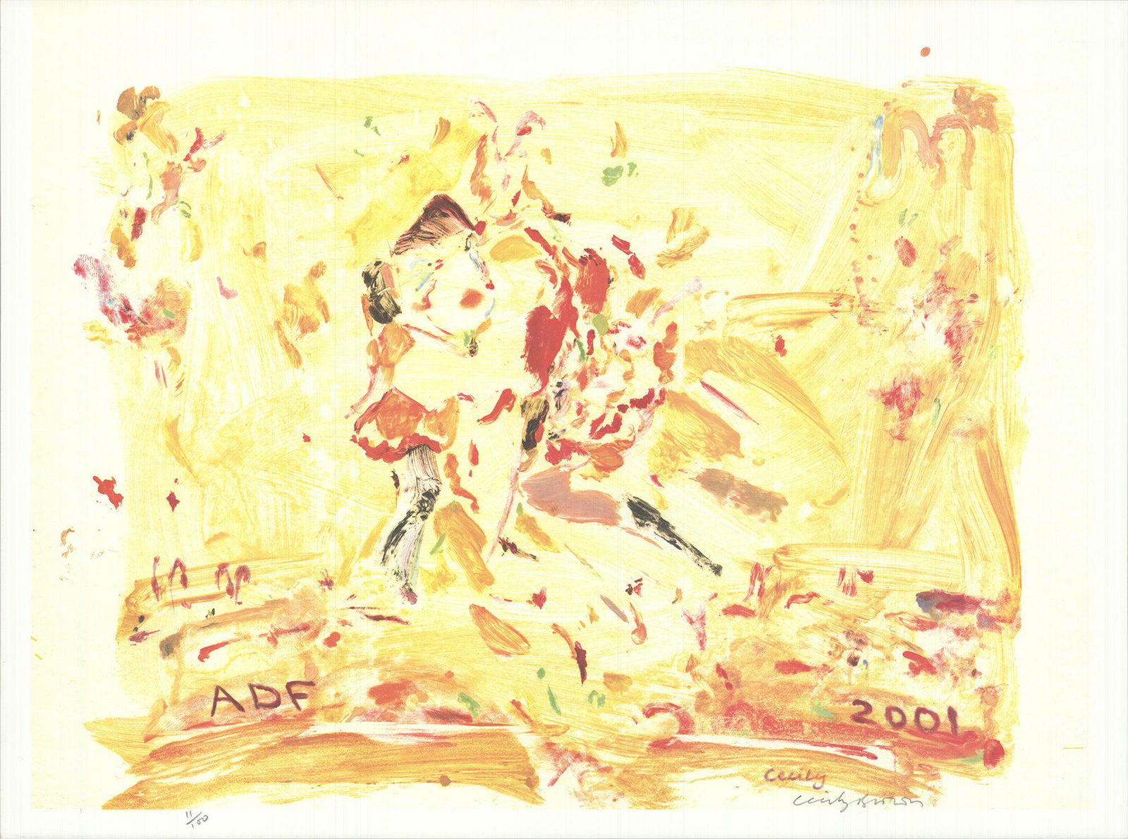 Cecily Brown - American Dance Festival 2001 - 2001 Serigraph - SIGNED 22" x 29.5" (1 of 5)