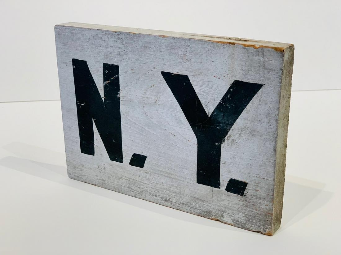 N.Y. Sign Fragment, c 1930-1940 (1 of 3)