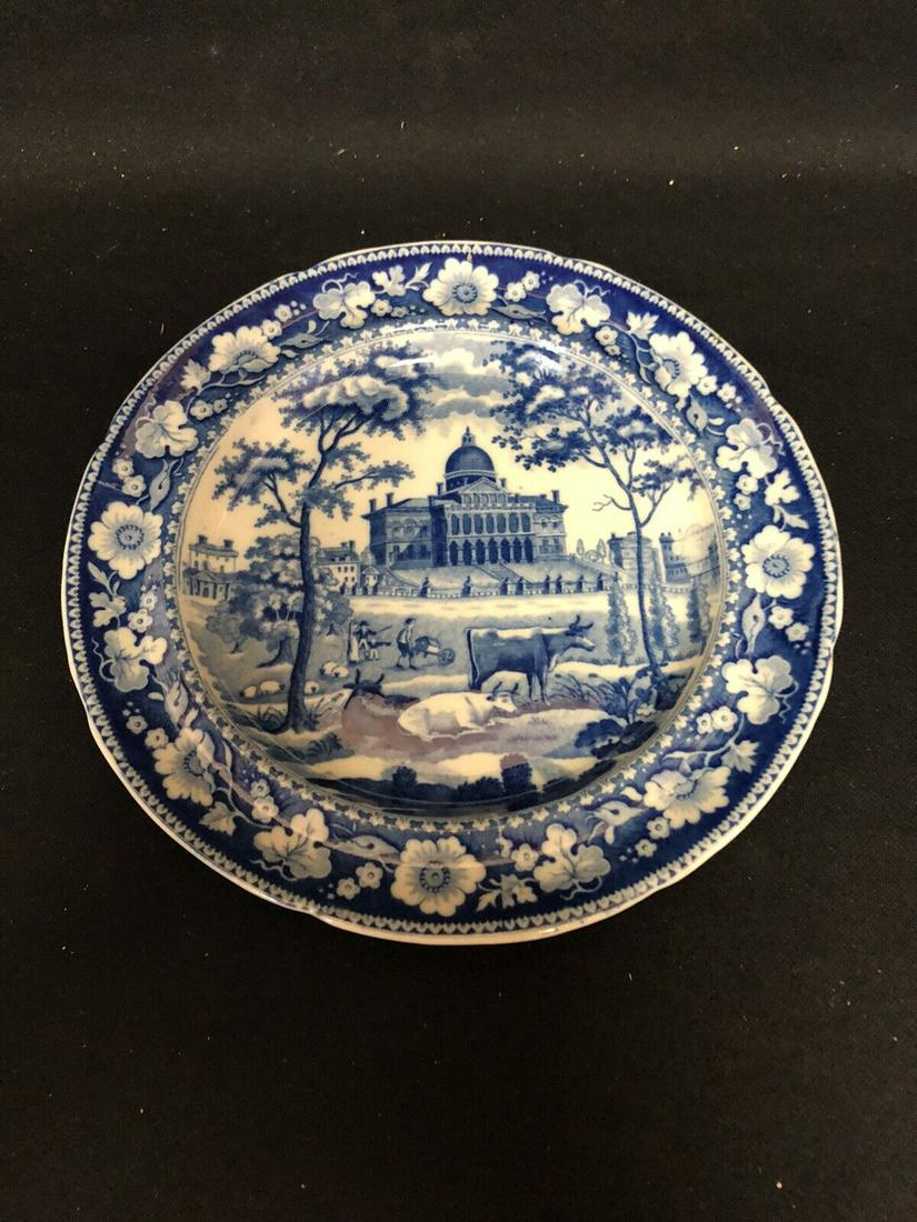 8 1/2” Boston State House Staffordshire Plate (1 of 2)