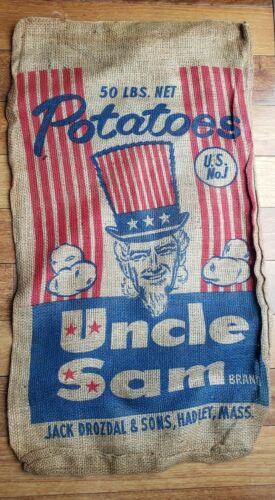 Rare Uncle Sam potato sack bag burlap (1 of 1)