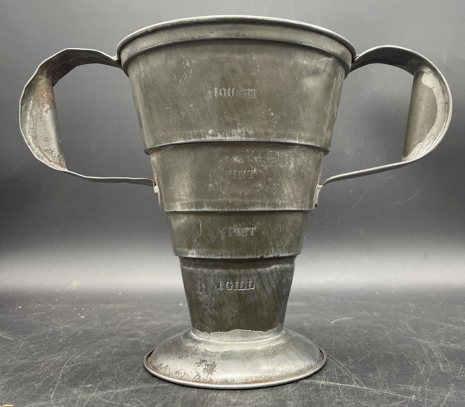 Antique Soda Fountain Metal Ice Cream Mold marked Gill, half pint, pint and quart (1 of 8)