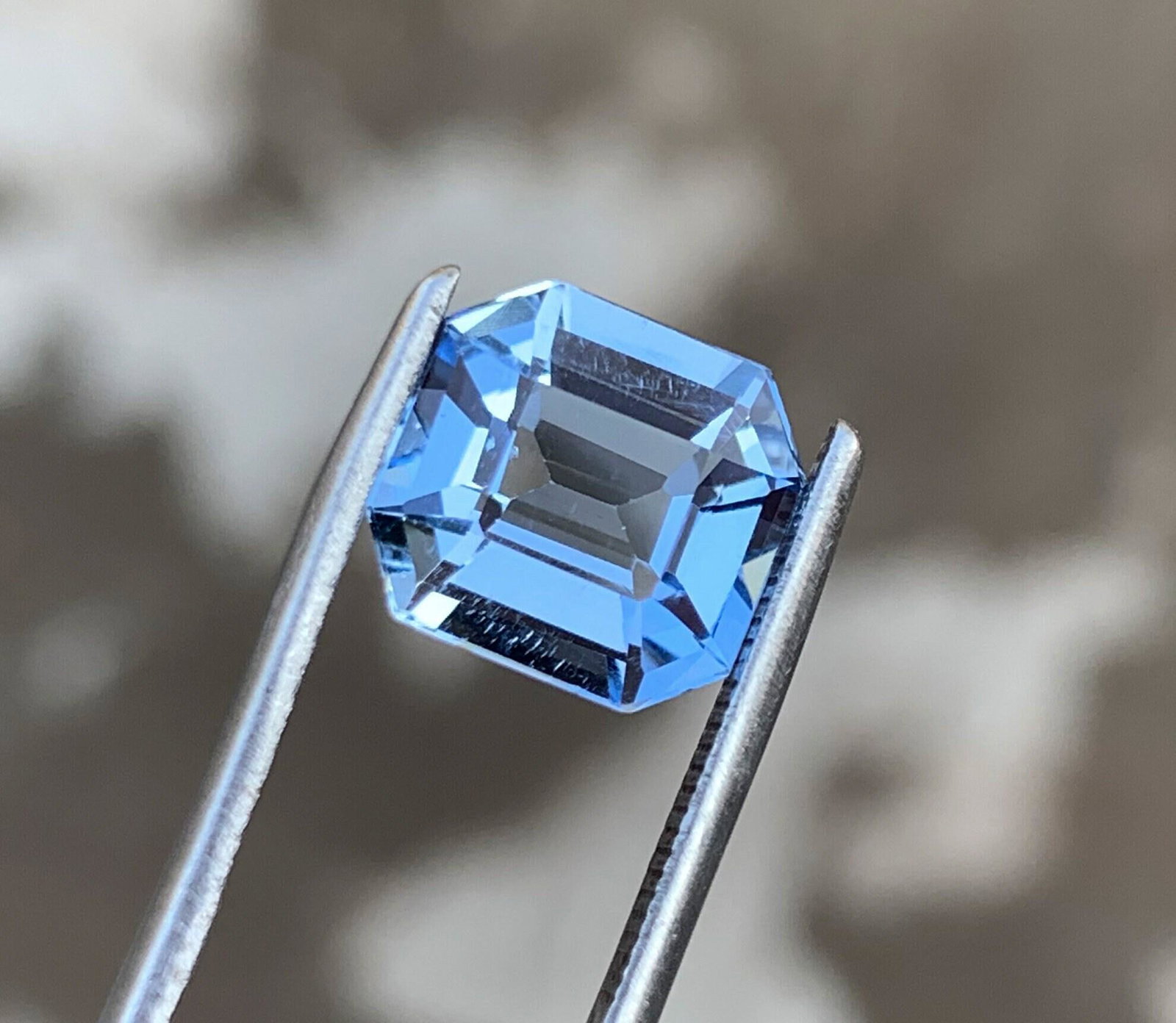 Santa Maria Color Aquamarine Beryl Gemstone , Asscher Cut Aquamarine Gemstone From Minas Gerais Mine: Materials: Gem type: Aquamarine Carat weight: 2.55 Description Presenting here is a santa maria blue color natural aquamarine gemstone . This Aquamarine has a Crystal blue Color and is perfect for Jew