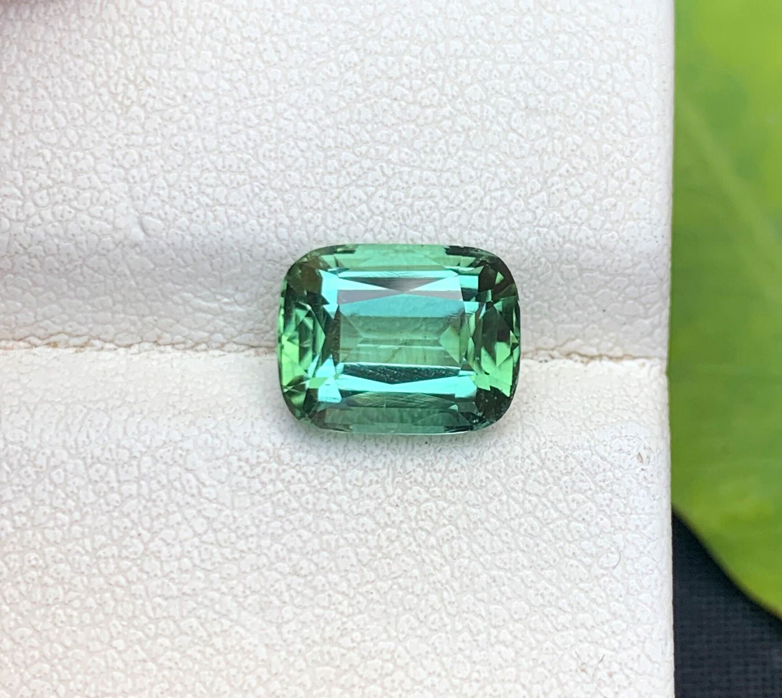 Natural Blue Green Tourmaline Gemstone For Sale , Cushion Shape Tourmaline For Jewelry , 9.8 | 7.5 | (1 of 9)