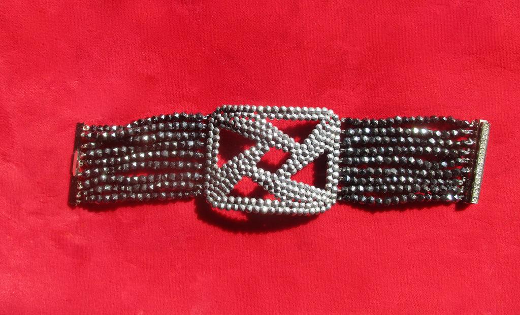 Art-Deco Cut Steel Bracelet (1 of 7)