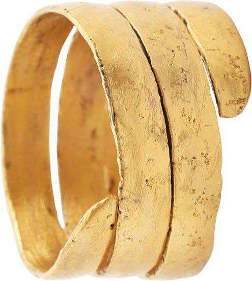 ANCIENT VIKING COIL RING, 9TH-10TH CENTURY, SIZE 11 (1 of 4)