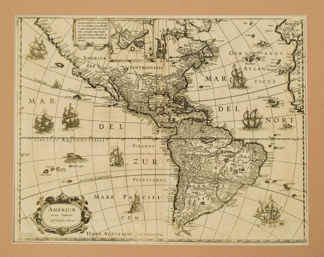 1631 c. Blaeu Map of the Americas -- Americae nova Tabula (1 of 1)