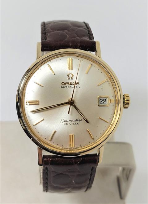Vintage Mens 14k OMEGA SEAMASTER DeVILLE Automatic Watch Cal.563 KM6610* EXLNT: Vintage Solid 14k OMEGA SEAMASTER DeVILLE Automatic Watch 1960s Cal.563* KM6610* EXLNT​​ This Men's Omega watch is Swiss made. Great present for yourself or someone you love as well as for