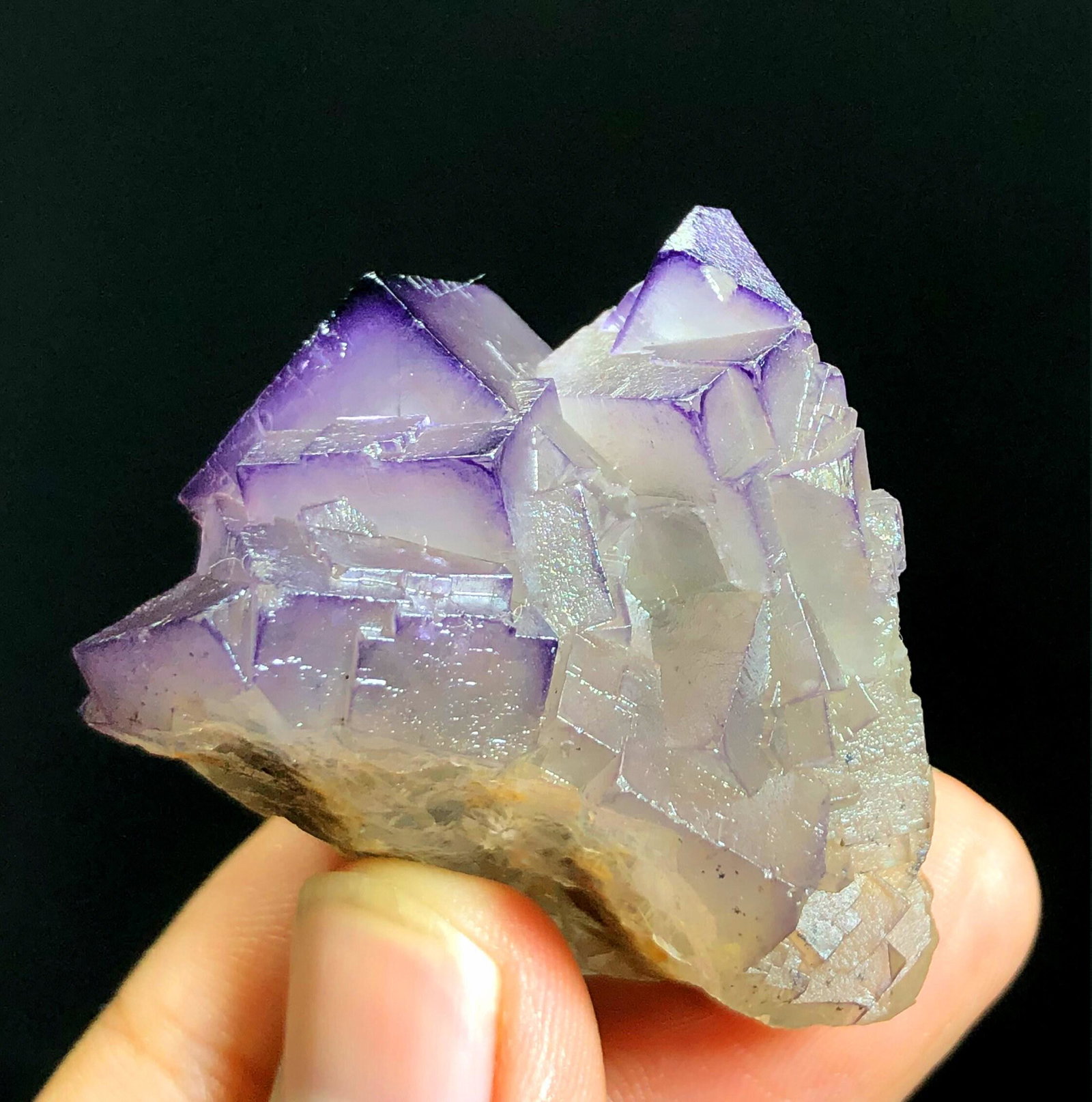 Natural Purple Cubic Phantom Fluorite With Calcite, Fluorite Specimen, Fluorite Stone, Fluorite For (1 of 4)