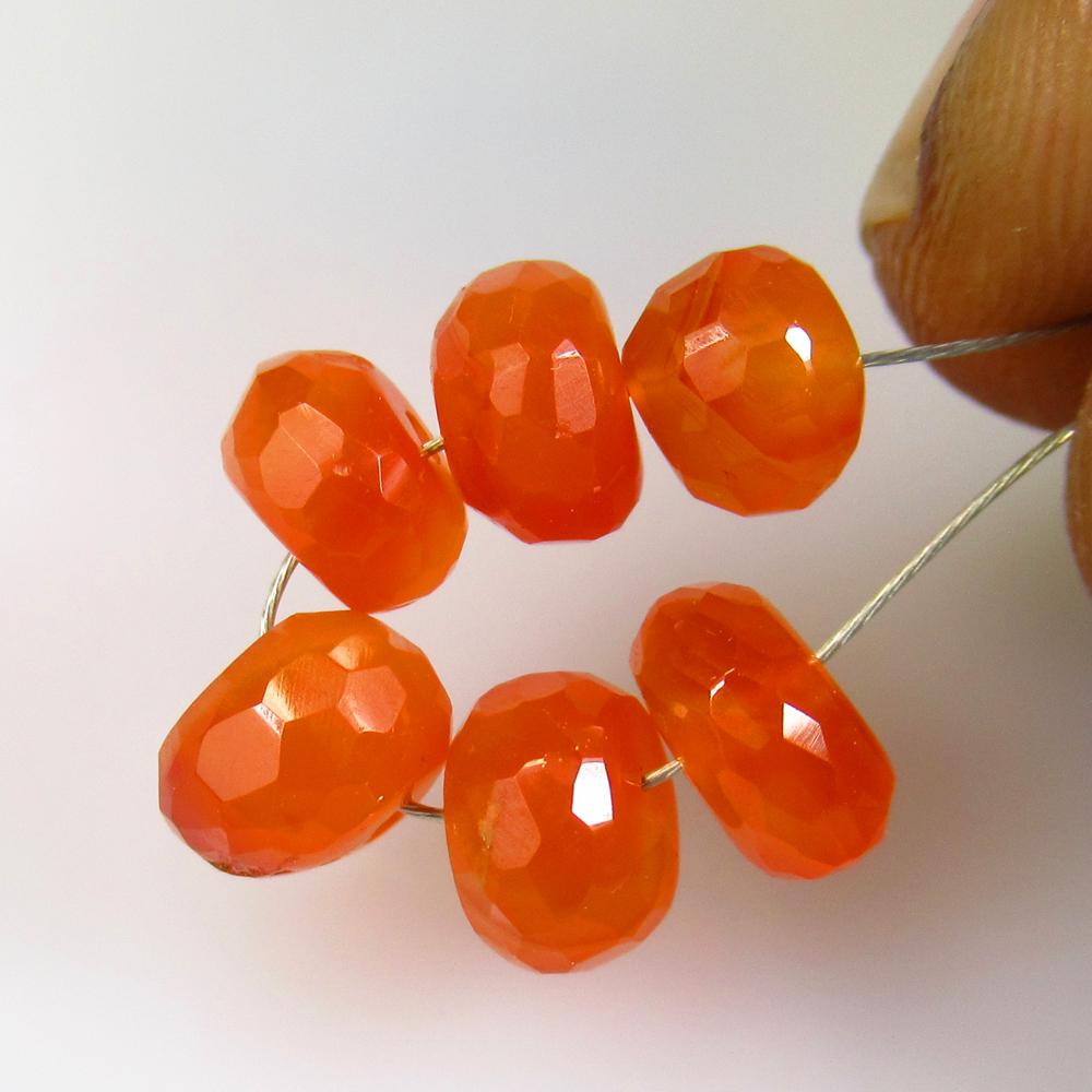 7.54 Ctw Natural 6 Drilled Orange Carnelian Round Beads: No Reserve! Title: 7.54 Ctw Natural 6 Drilled Orange Carnelian Round Beads Stone Clarity: Semi-Transparent Gemstones: Natural Carnelian Beads Carat Weights: 7.54 Size/Dimensions: 5.90 - 6.50 mm / 6 Pc