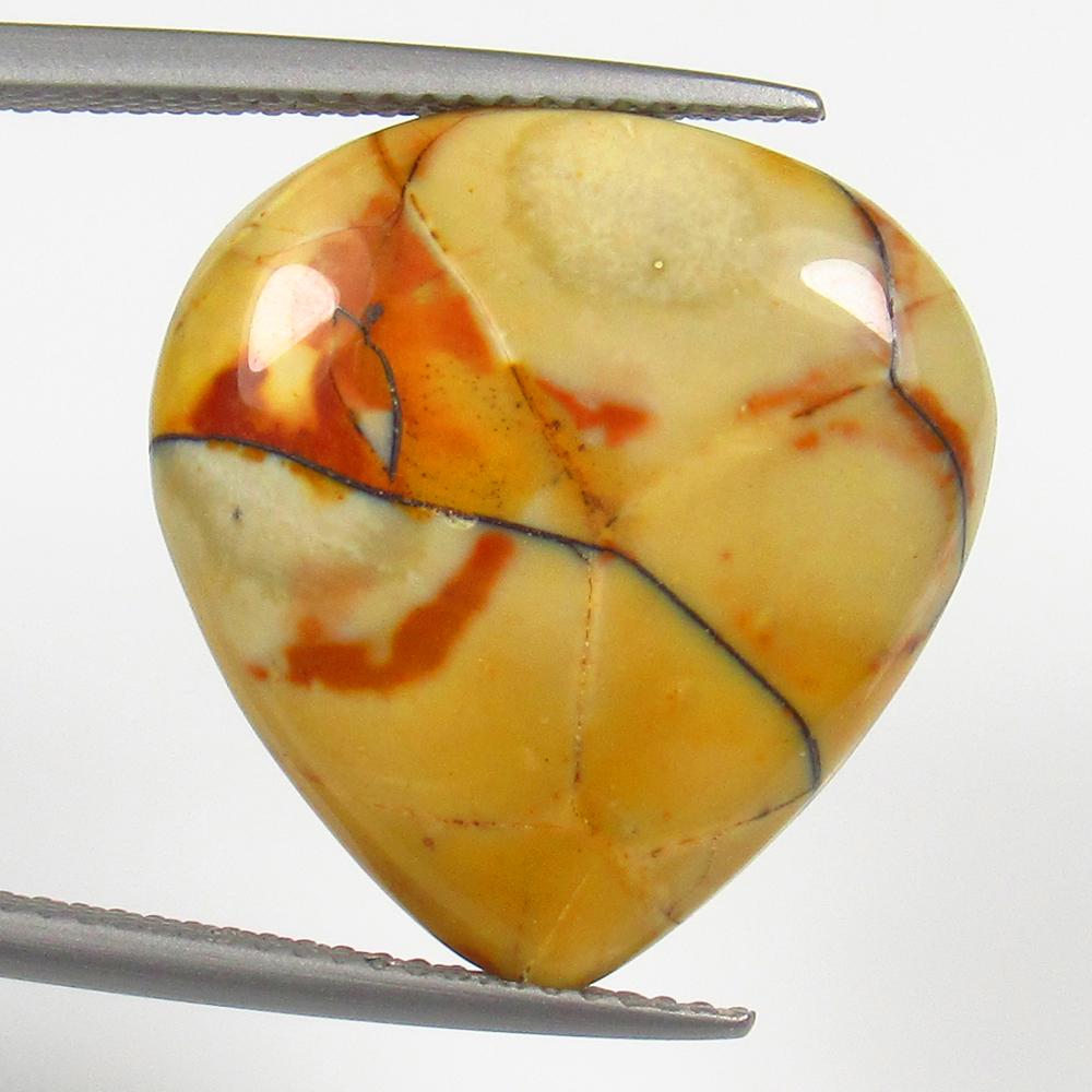 Natural Jasper Quartz - 9.65 Ct: No Reserve! Title: Natural Jasper Quartz - 9.65 Ct Origin: Brazil Weight: 9.65 Size/Dimensions: 20.0 x 19.1 x 4.5 mm Additional Information: Pieces : 1 No's / Shape : Pear Cabochon / Color : Yellow /
