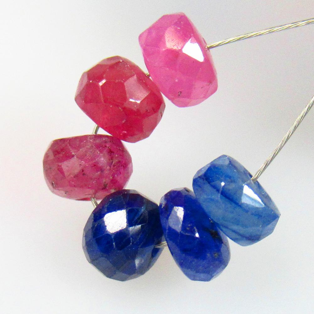 7.80 Ctw Natural 6 Ruby Sapphire Round Beads (1 of 2)